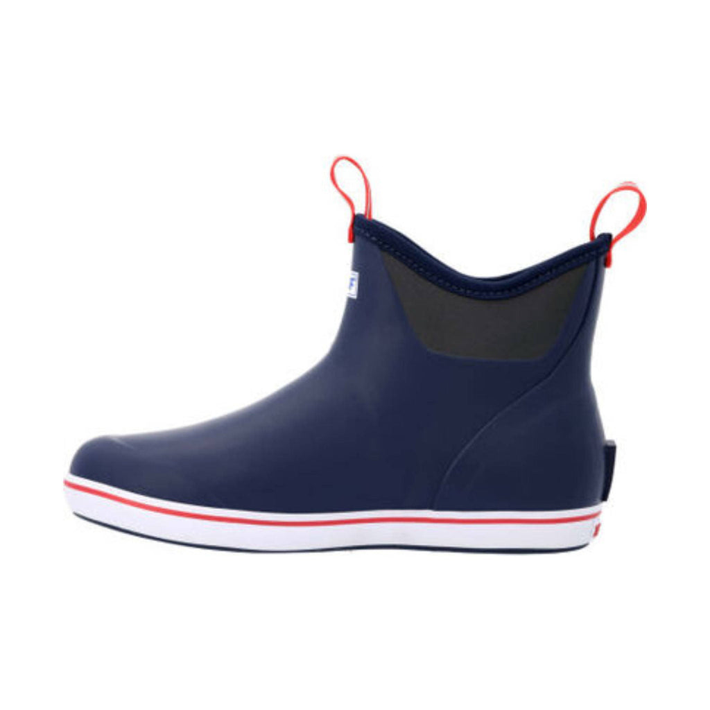 Xtratuf Men's 6 Inch Ankle Deck Rain Boot - Navy/Red - Lenny's Shoe & Apparel