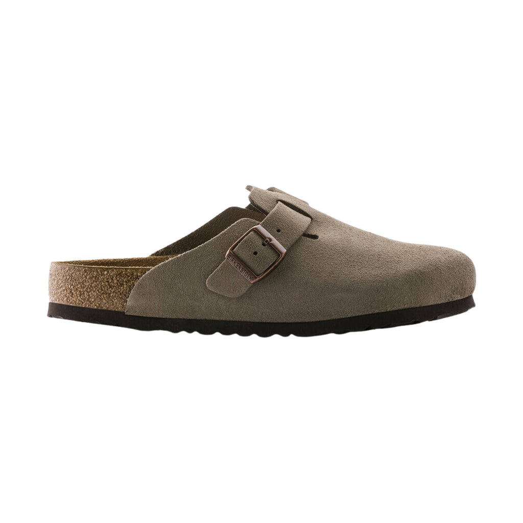 Birkenstock Boston Soft Footbed - Suede Taupe - Lenny's Shoe & Apparel