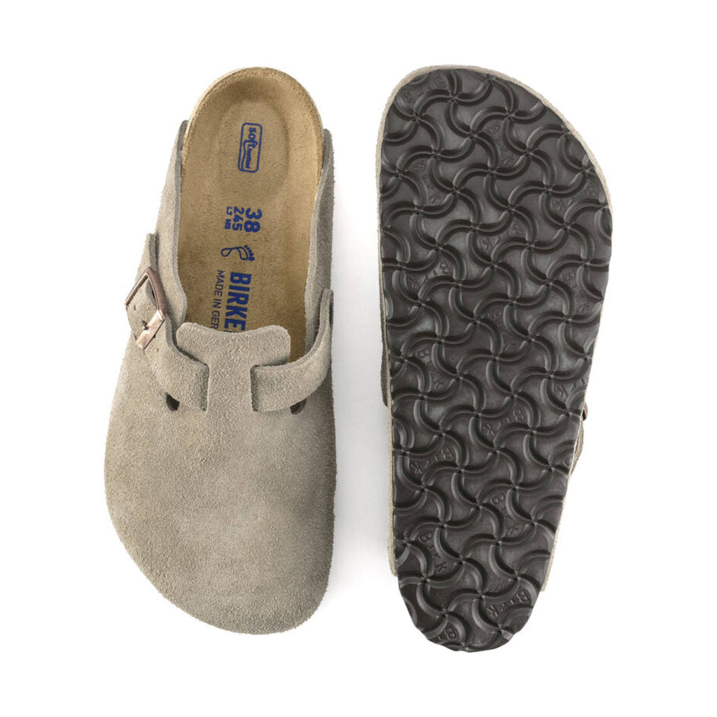 Birkenstock Boston Soft Footbed - Suede Taupe - Lenny's Shoe & Apparel