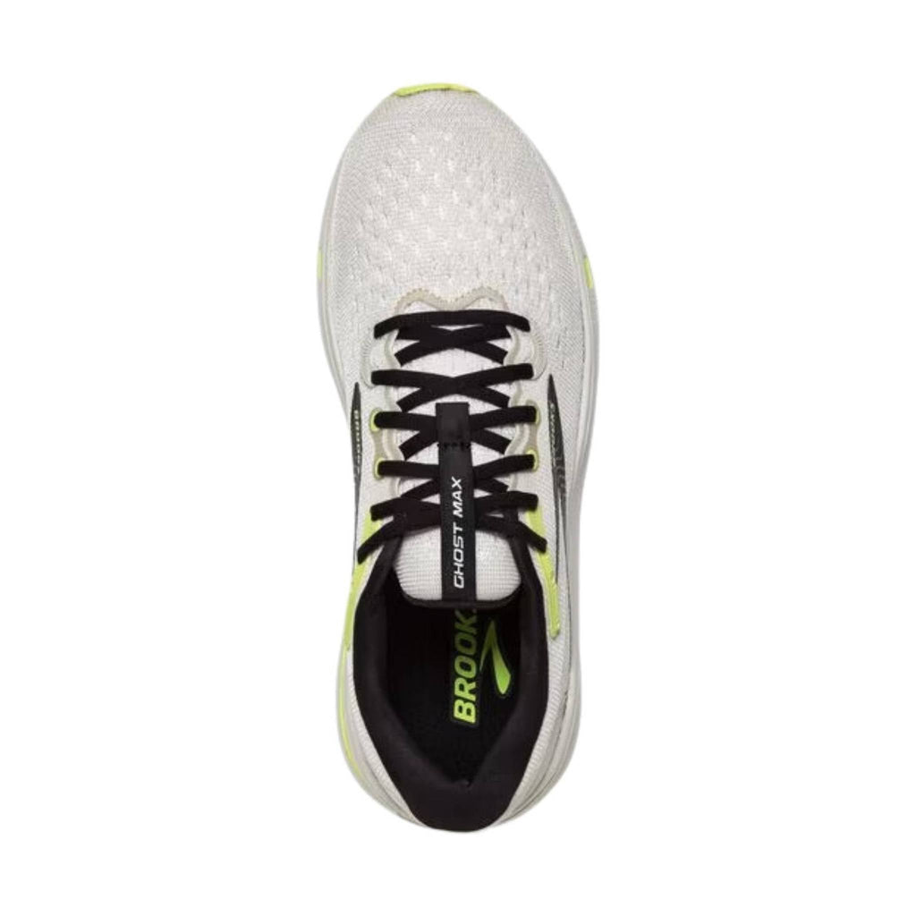 Brooks Men's Ghost Max Running Shoe - Grey/Black/Sharp Green - Lenny's Shoe & Apparel