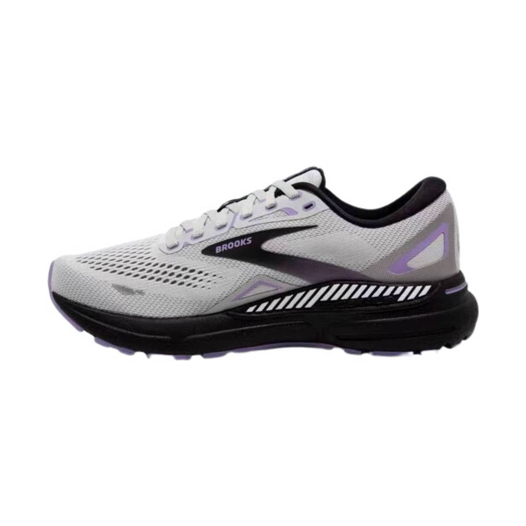 Brooks Women's Adrenaline GTS 23 Running Shoe - Grey/Black/Purple - Lenny's Shoe & Apparel