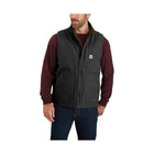 Carhartt Men's Mock Neck Sherpa Lined Loose Fit Washed Duck Vest - Black - Lenny's Shoe & Apparel