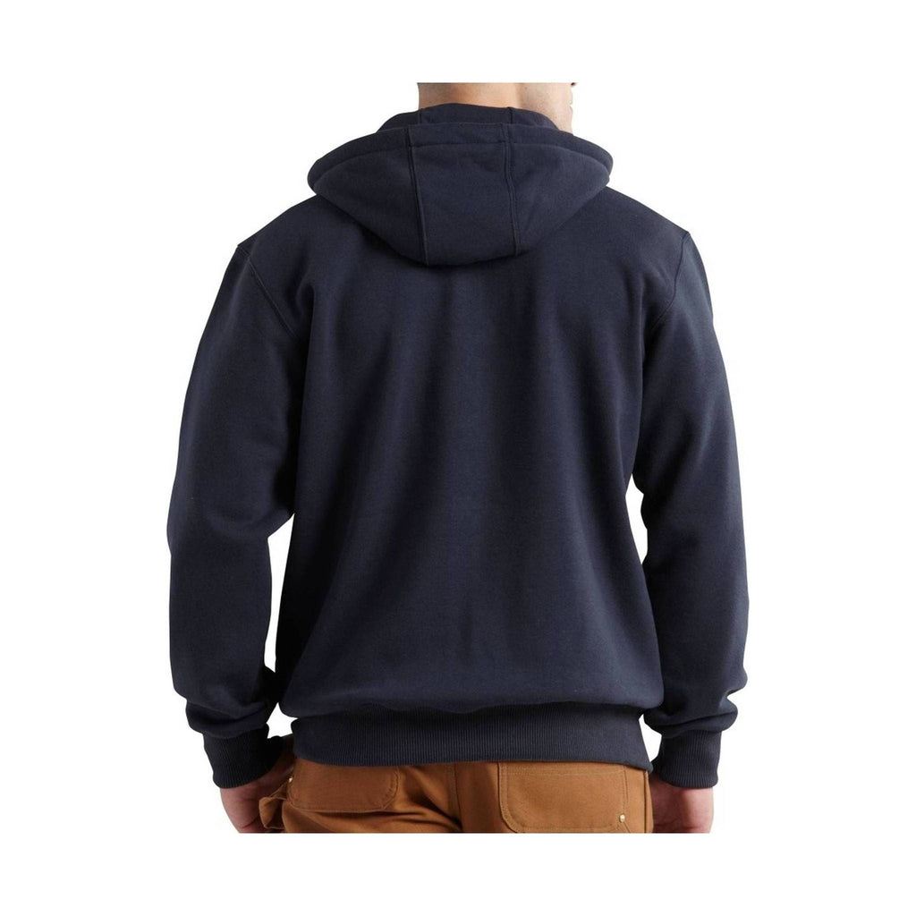 Carhartt Men's Rain Defender Paxton Heavyweight Hooded Zip-Front Sweatshirt - Navy - Lenny's Shoe & Apparel