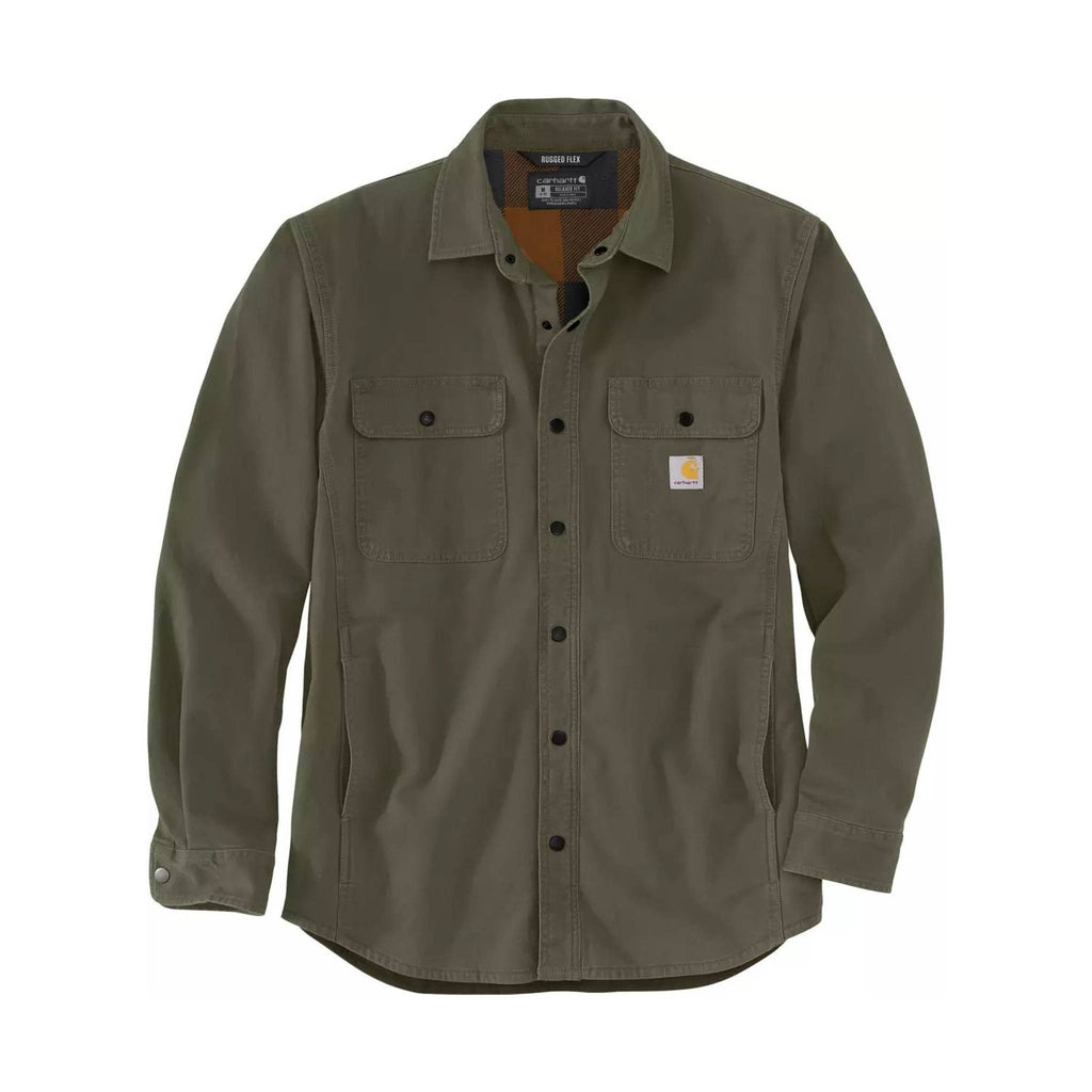 Carhartt Men's Relaxed Fit Canvas Fleece Jacket - Basil - Lenny's Shoe & Apparel