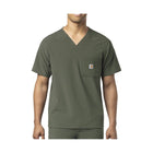 Carhartt Men's Ripstop Chest Pocket Scrub Top - Basil - Lenny's Shoe & Apparel