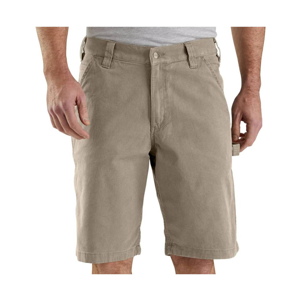 Carhartt Men's Rugged Flex Relaxed Fit Canvas Utility Work Shorts 11" - Tan - Lenny's Shoe & Apparel