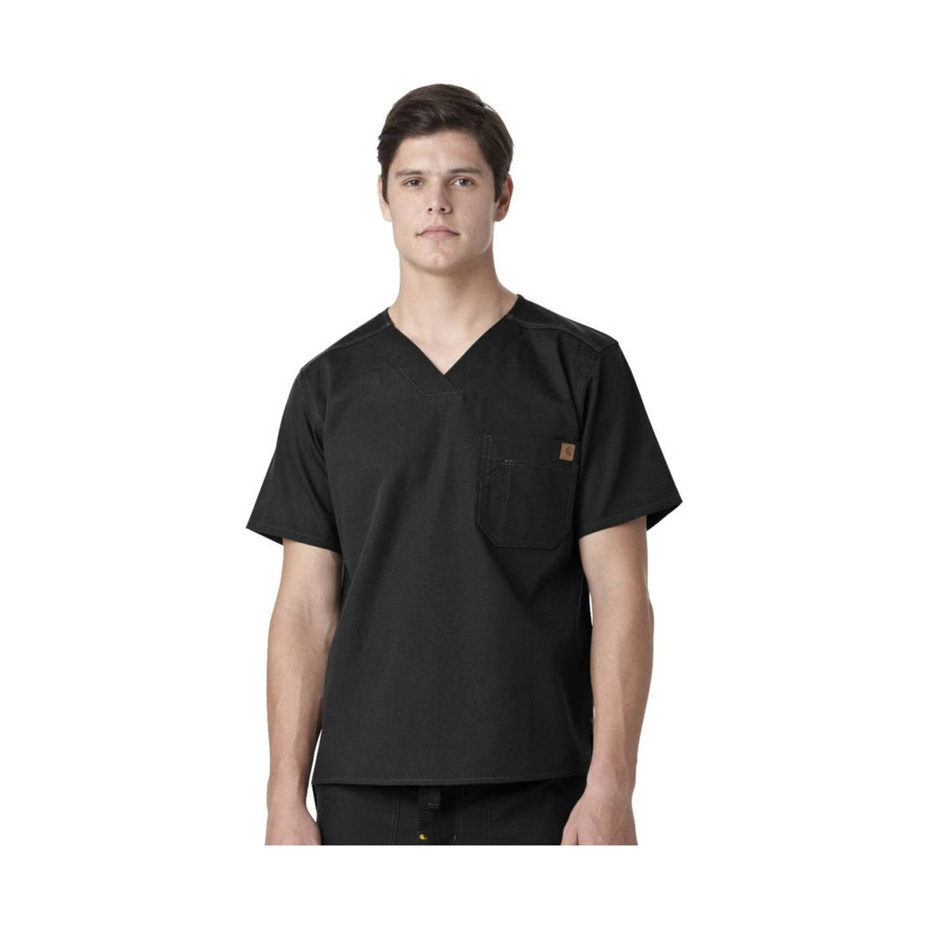 Carhartt Men's Solid Utility Ripstop Scrub Top - Black - Lenny's Shoe & Apparel