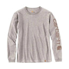 Carhartt Women's Long Sleeve Logo T-Shirt - Heather Gray - Lenny's Shoe & Apparel