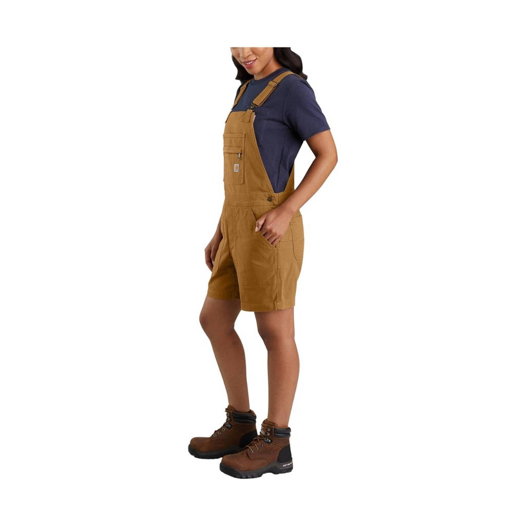 Carhartt Women's Rugged Flex Relaxed Fit Shortall - Carhartt Brown - Lenny's Shoe & Apparel