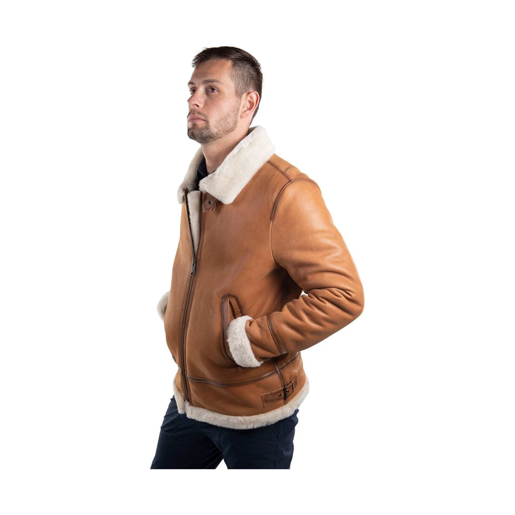 Cloud Nine Men's Sheepskin Western Bomber Coat - Chestnut - Lenny's Shoe & Apparel