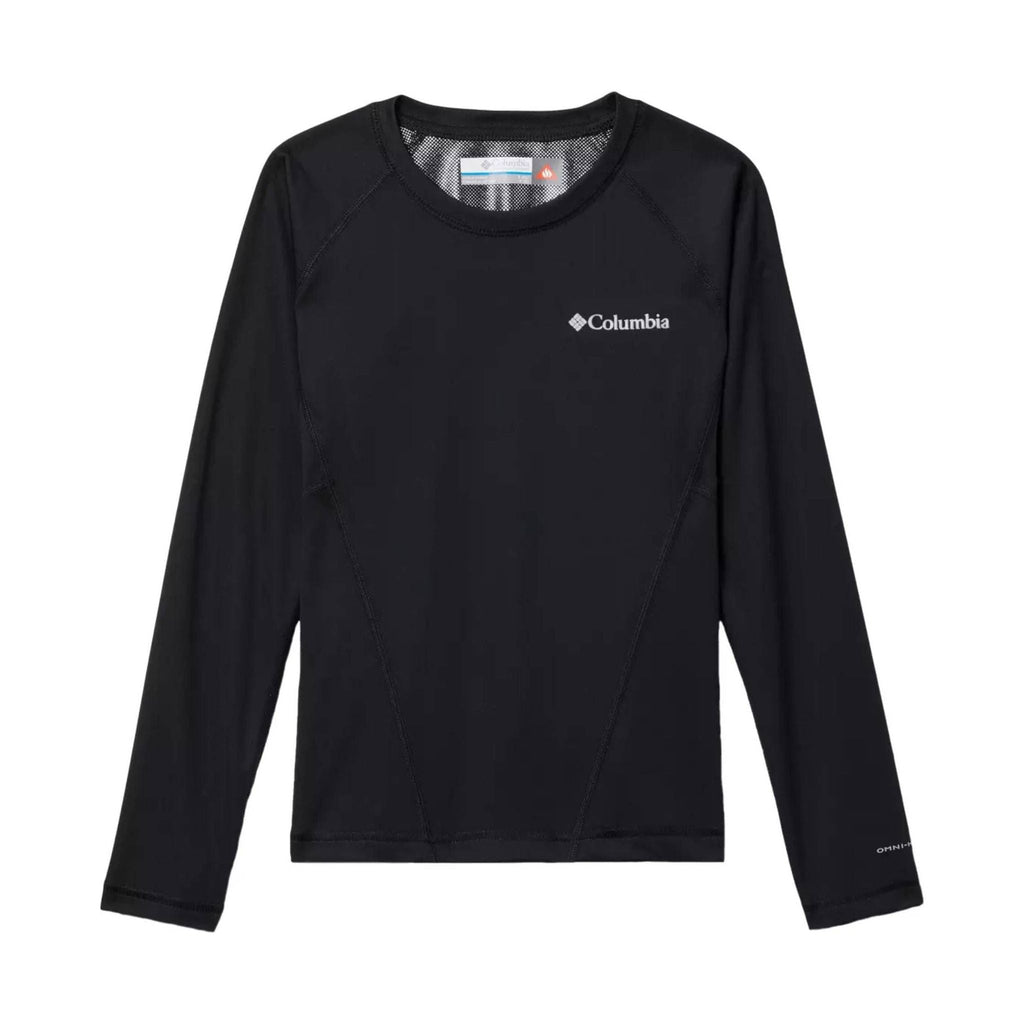 Columbia Kids' Midweight Baselayer Long Sleeve Crew - Black - Lenny's Shoe & Apparel