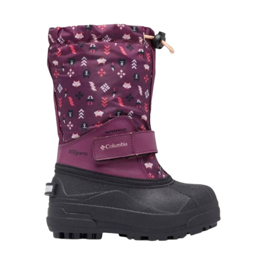 Columbia Kids' PowderBug Forty Print - Marionberry/Peach Blossom - Lenny's Shoe & Apparel