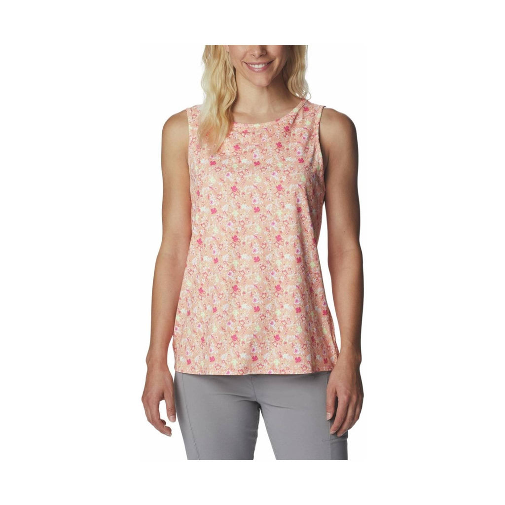 Columbia Women's Chill River Tank - Peach/Mini Hibiscus - Lenny's Shoe & Apparel