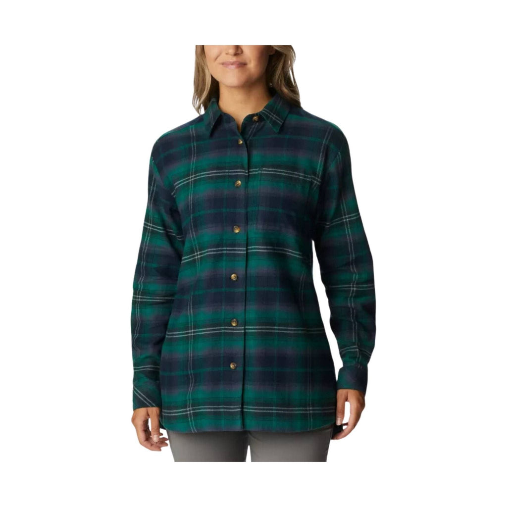 Columbia Women's Holly Hideaway Flannel Shirt - Spruce Multi - Lenny's Shoe & Apparel