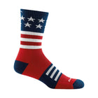 Darn Tough Vermont Men's Captain Stripe Micro Crew Lightweight Hiking Sock - Stars and Stripes - Lenny's Shoe & Apparel