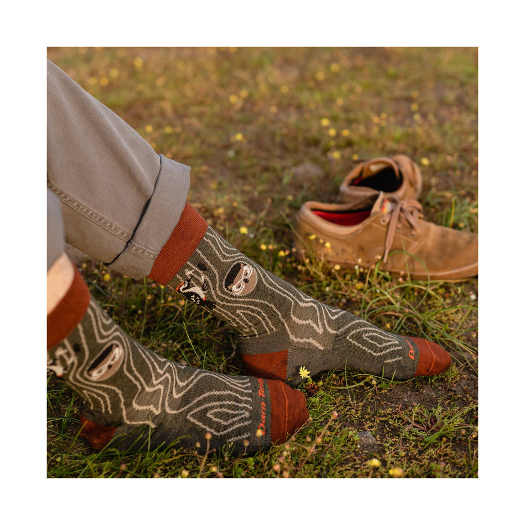 Darn Tough Vermont Men's Woody Crew Lightweight Lifestyle Sock - Forest - Lenny's Shoe & Apparel