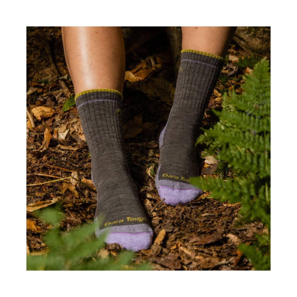 Darn Tough Vermont Women's Hiker Micro Crew Midweight Hiking Sock - Taupe - Lenny's Shoe & Apparel