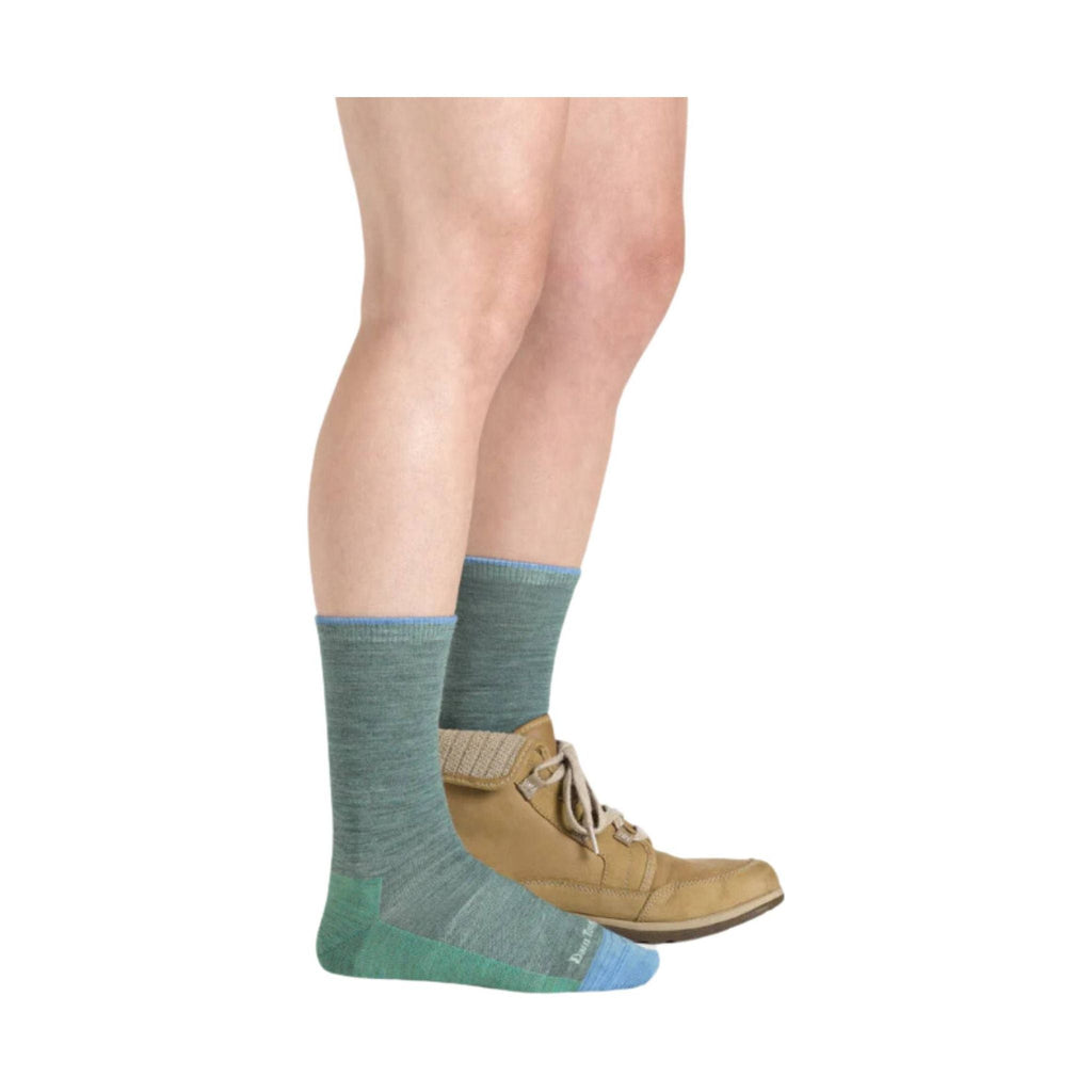 Darn Tough Vermont Women's Solid Basic Crew Lightweight Lifestyle Sock - Seafoam - Lenny's Shoe & Apparel