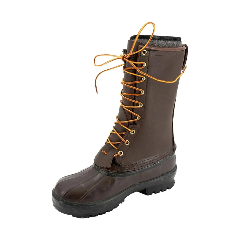 Hoffman Men's 12 Inch Double Insulated Plain Toe Guide Work Boots - Brown - Lenny's Shoe & Apparel