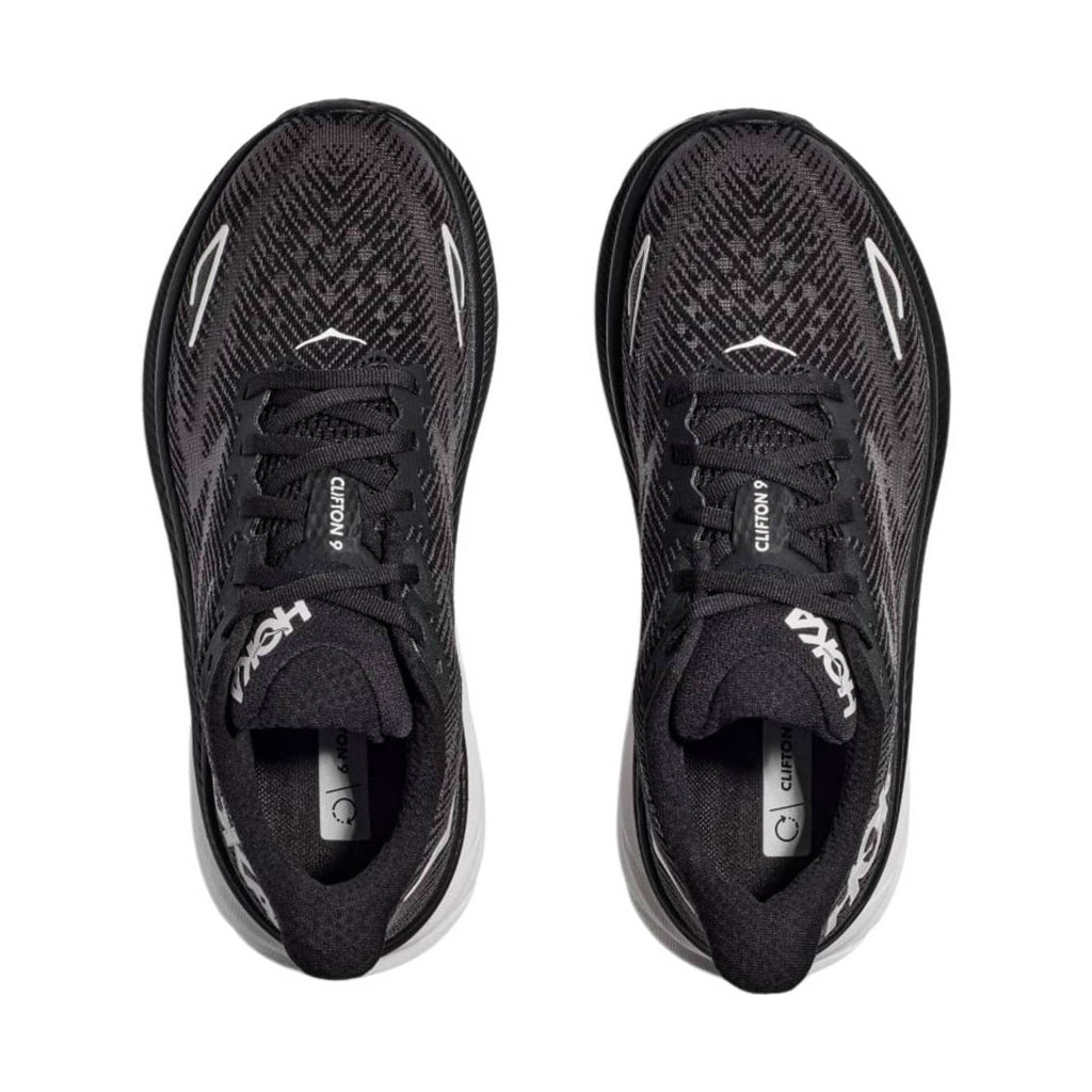 HOKA Men's Clifton 9 - Black/White - Lenny's Shoe & Apparel