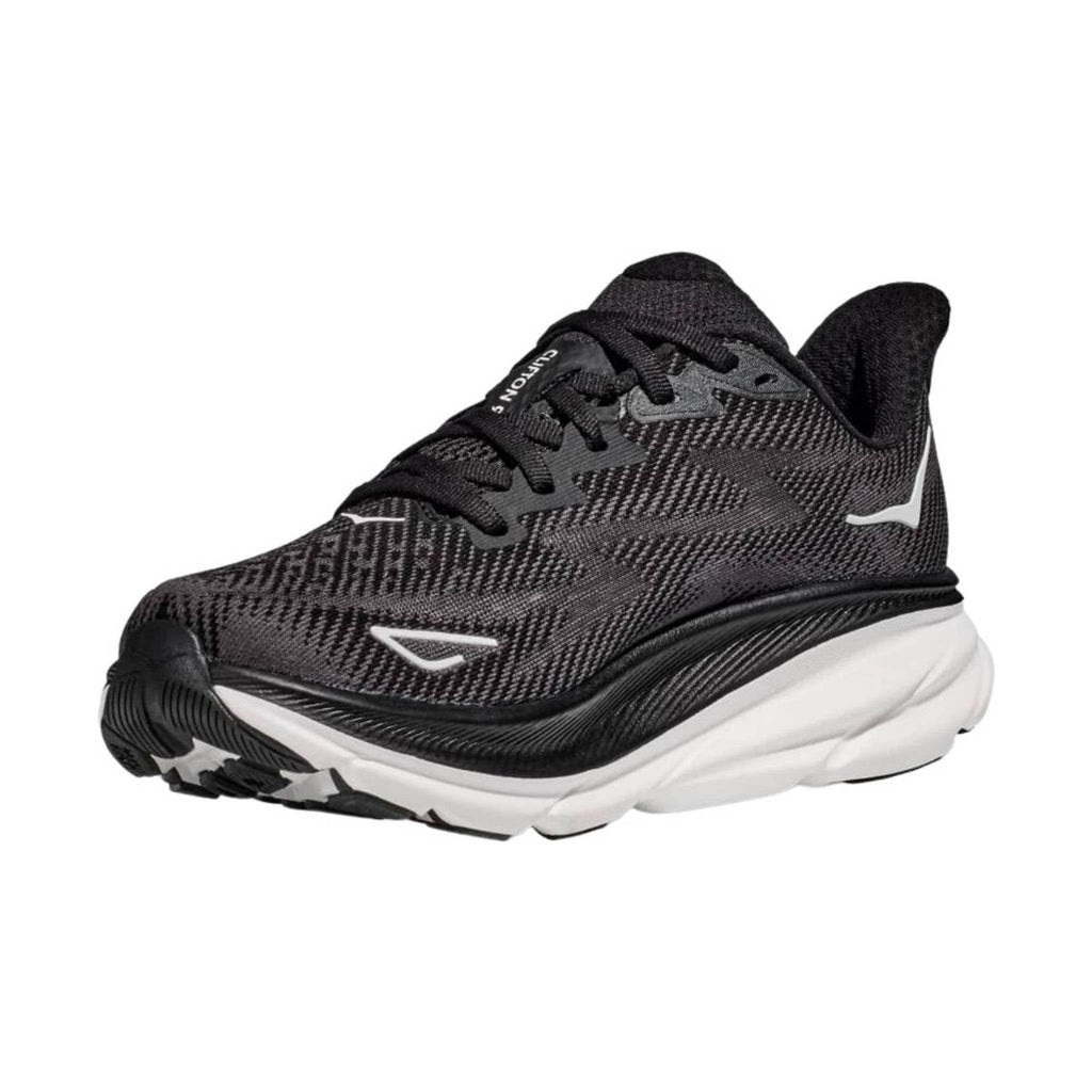 HOKA Men's Clifton 9 - Black/White - Lenny's Shoe & Apparel