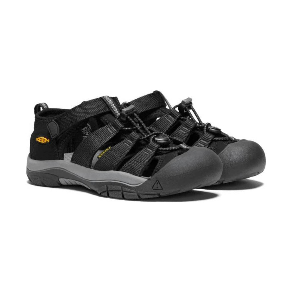 KEEN Big Kids' Newport H2 - Black/Keen Yellow - Lenny's Shoe & Apparel