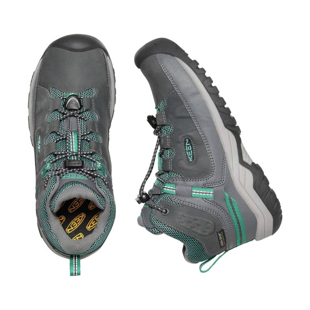 KEEN Big Kids' Targhee Waterproof Boot - Steel Grey/Porcelain - Lenny's Shoe & Apparel