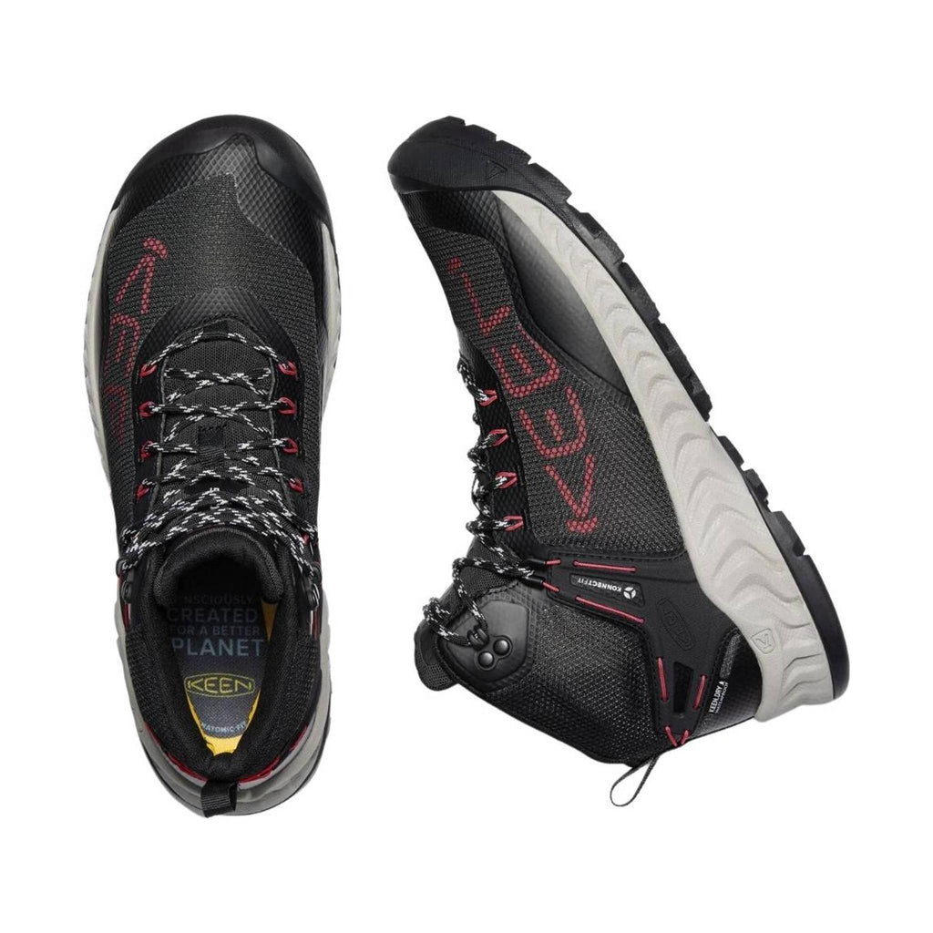 KEEN Men's NXIS EVO Waterproof Boot - Black/Red Carpet - Lenny's Shoe & Apparel