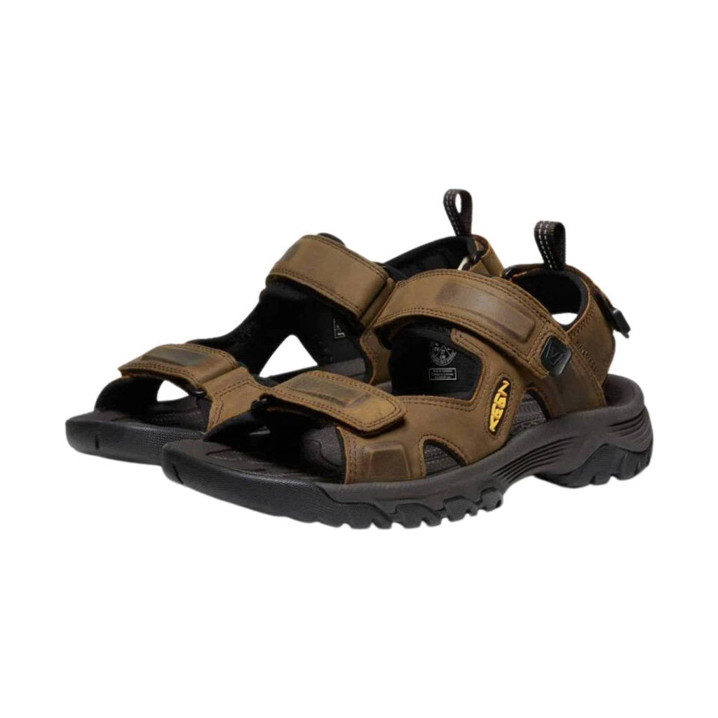 KEEN Men's Targhee III Open Toe Sandal - Bison/Mulch - Lenny's Shoe & Apparel