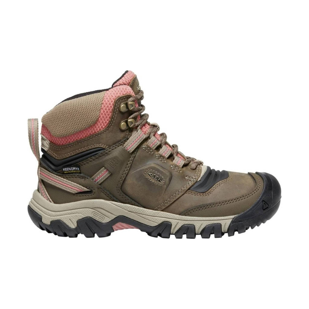 KEEN Women's Ridge Flex Mid Waterproof Boot - Timberwolf/Brick Dust - Lenny's Shoe & Apparel