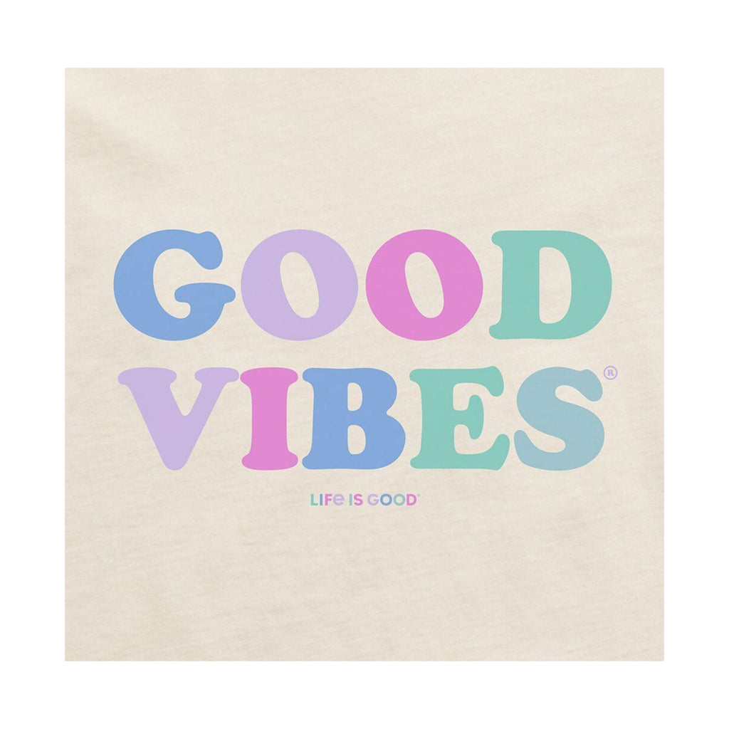 Life Is Good Women's Good Vibes Crusher Tee - Putty White - Lenny's Shoe & Apparel