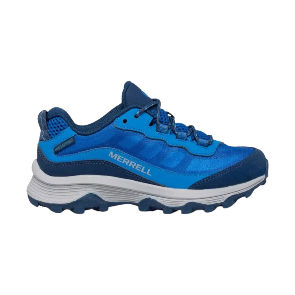 Merrell Kids' Moab Speed Low Waterproof Shoes - Blue - Lenny's Shoe & Apparel