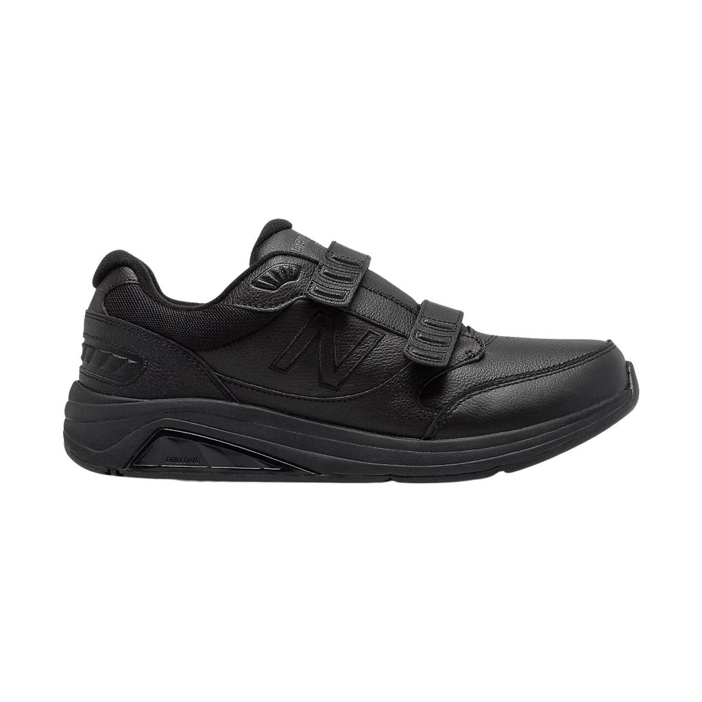 New Balance Men's Hook and Loop Leather 928v3 Walking Shoes - Black - Lenny's Shoe & Apparel