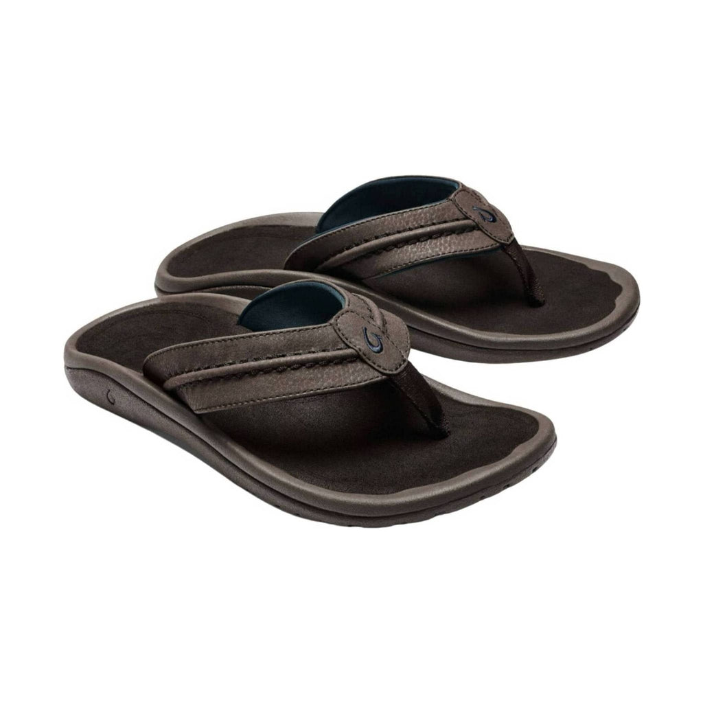 Olukai Men's Hokua Flip Flop - Dk Wood - Lenny's Shoe & Apparel