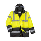 Portwest Men's Hi-Viz Contrast Traffic Jacket - Yellow/Black - Lenny's Shoe & Apparel