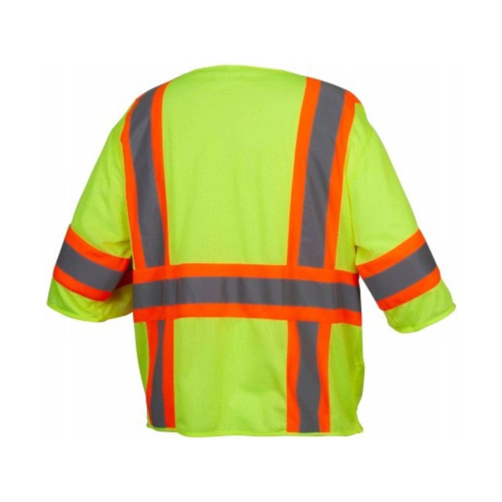 Pyramex Men's Class III Mesh Surveyor T-shirt Vest - Lime - Lenny's Shoe & Apparel