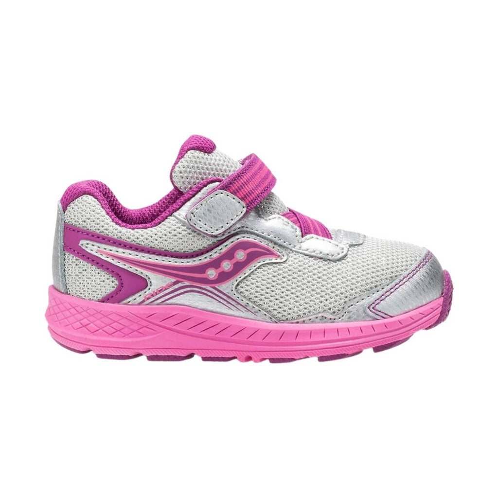 Saucony Kids' Ride 10 Jr Shoe - Silver/Pink - Lenny's Shoe & Apparel