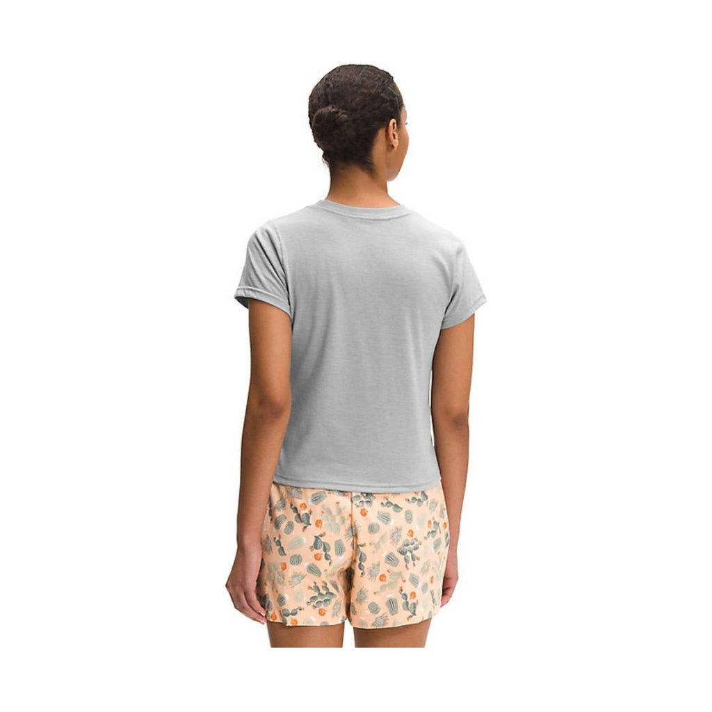 The North Face Women's Short Sleeve Simple Logo Tee - Light Grey Heather - Lenny's Shoe & Apparel