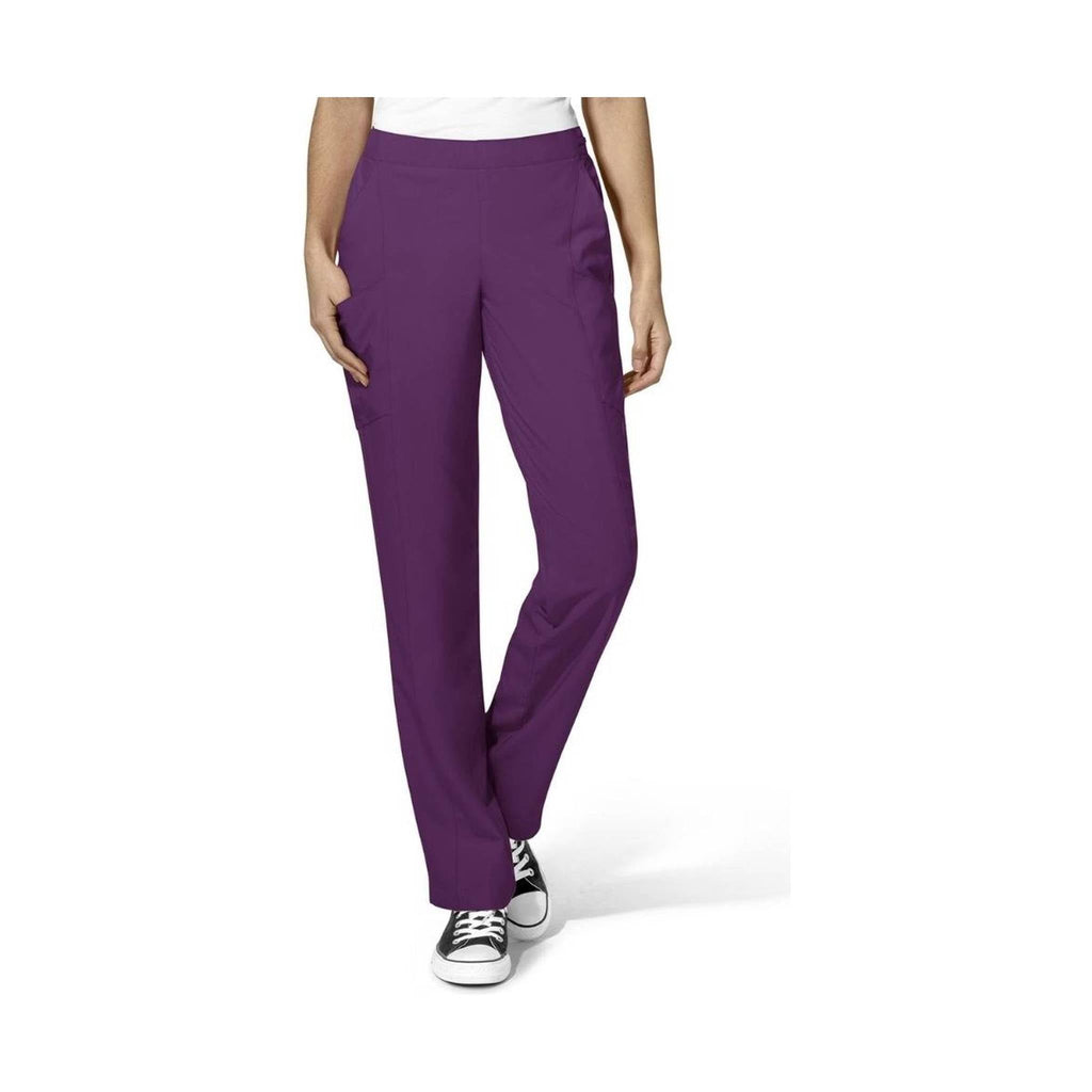 WonderWink Women's Flat Front Cargo Scrub Pant - Eggplant - Lenny's Shoe & Apparel