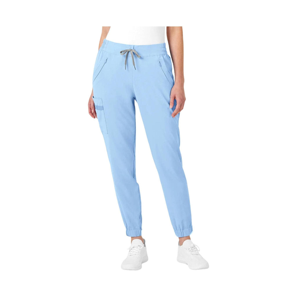 WonderWink Women's Jogger Scrub Pant - Powder Blue - Lenny's Shoe & Apparel