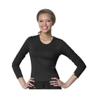 WonderWink Women's Silky Long Sleeve Tee - Black - Lenny's Shoe & Apparel